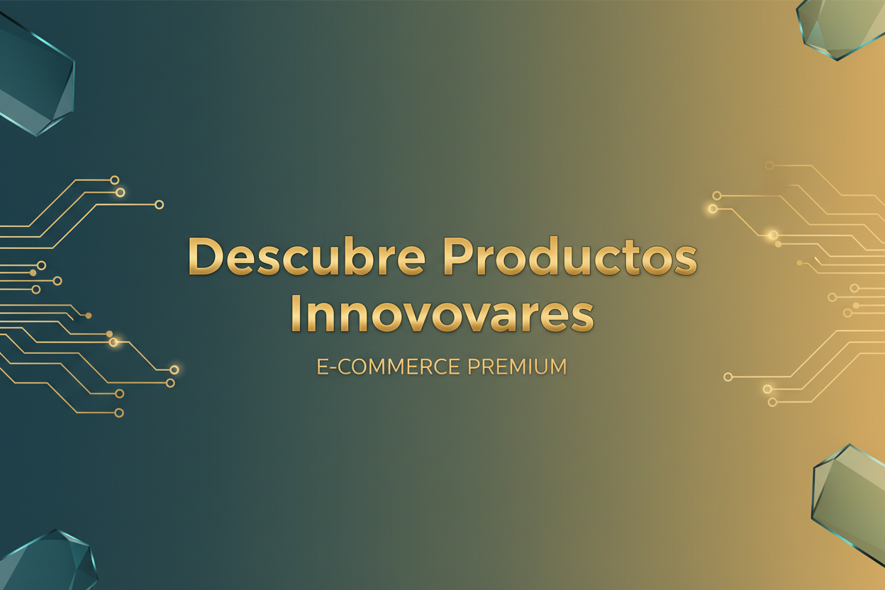 Banner turquesa y dorado